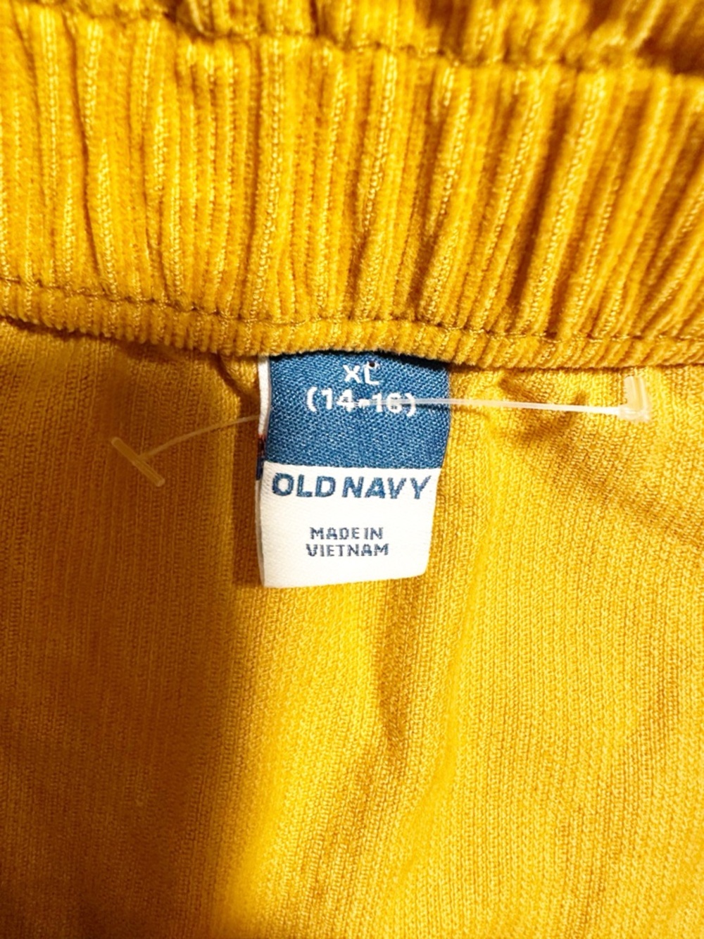 Old Navy Girls Mustard Yellow Corduroy Skirt Size XL 14-16 High Waisted - Picture 2 of 5